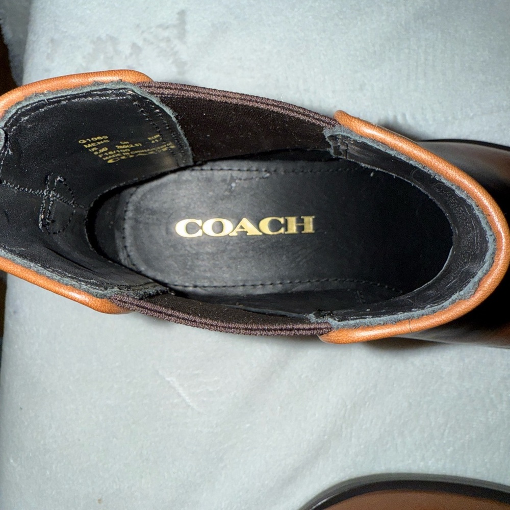 Coach Brown Leather Chelsea Boots - Picture 9 of 14